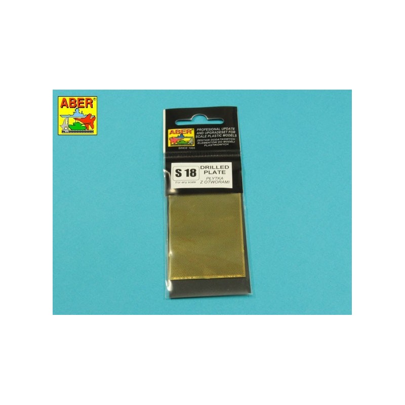 Fotoincisione: piastra forata da 1,0 mm. ABER S-18