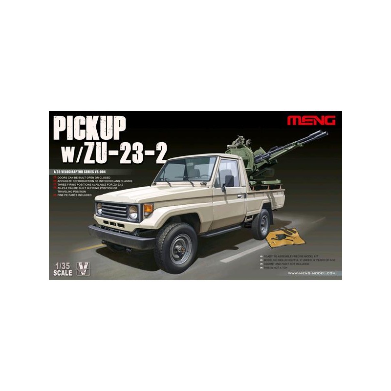 Pick-up con cannone antiaereo ZU-23-2. MENG VS-004