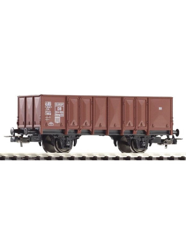 PIKO 57702 Scala HO Hobby: Carro merci a due assi Gondola Ommp50 DB epoca III