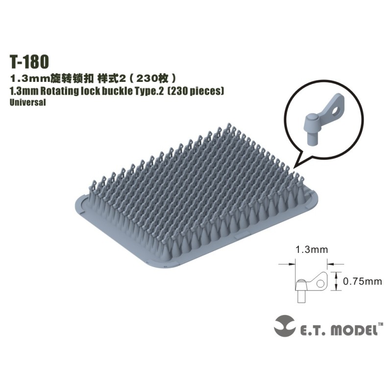 Burri di bloccaggio, 1,3 mm. E.T. MODEL T-180