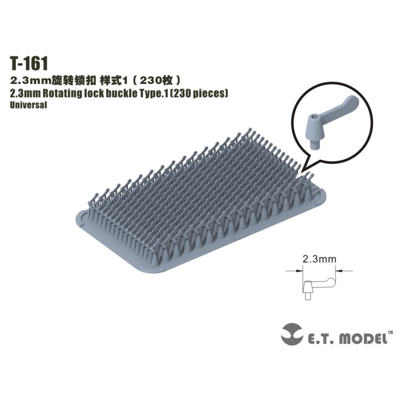 Butternuts di bloccaggio, 2,3 mm. E.T. MODEL T-161