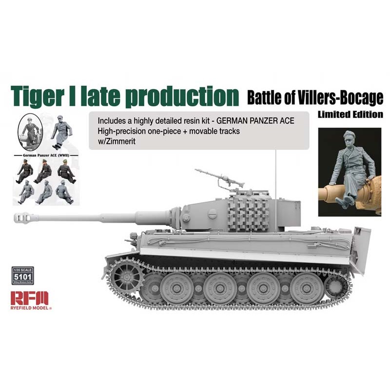 Tiger I, produzione finale, con zimmerit. RYE FIELD MODEL 5101