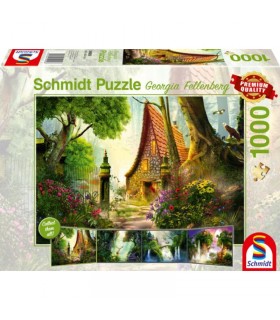 Puzzle da 1000 Pezzi - Georgia Fellenberg: Casa nella Radura