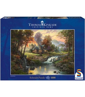 Puzzle da 1000 Pezzi - Thomas Kinkade: Chalet al Crepuscolo