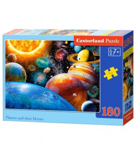 Puzzle da 180 Pezzi - I Pianeti e le Loro Lune