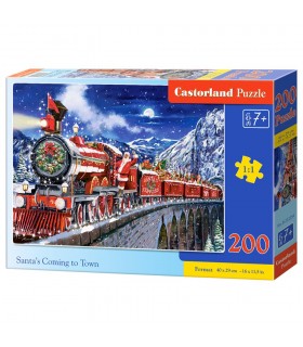 Puzzle da 200 Pezzi Babbo Natale Sta Arrivando in Citta