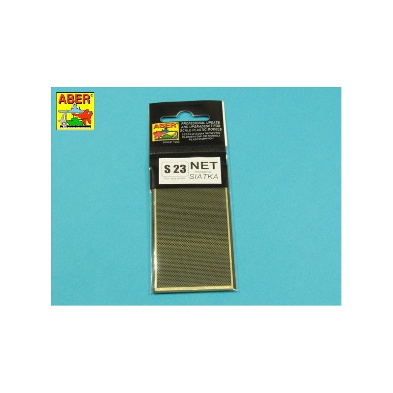 Rete fotoincisa: Rete esagonale 1,1 x 1,0 mm. ABER S-23