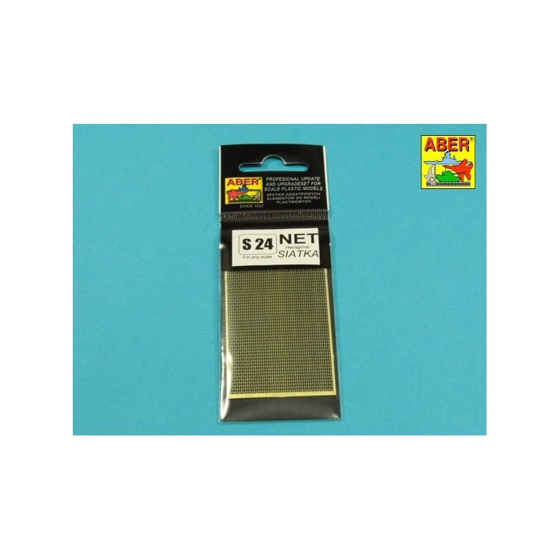Rete fotoincisa: Rete esagonale 1,85 x 1,7 mm. ABER S-24