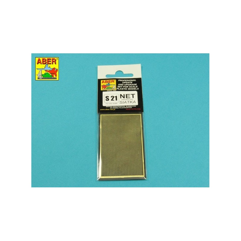 Rete fotoincisa: Rete con maglia intrecciata 0,6 x 1,5 mm. ABER S-21