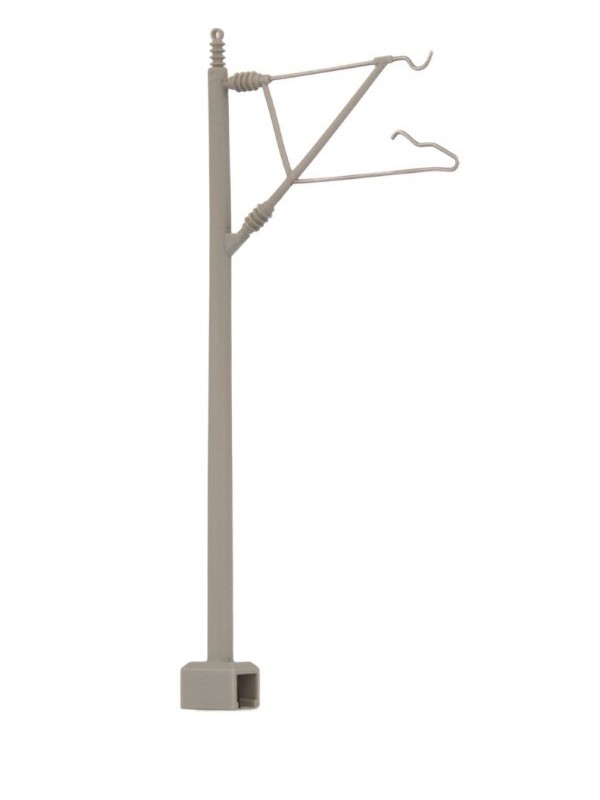 RIVAROSSI HC8034 Scala HO Palo per catenaria colore grigio (pezzi 10)