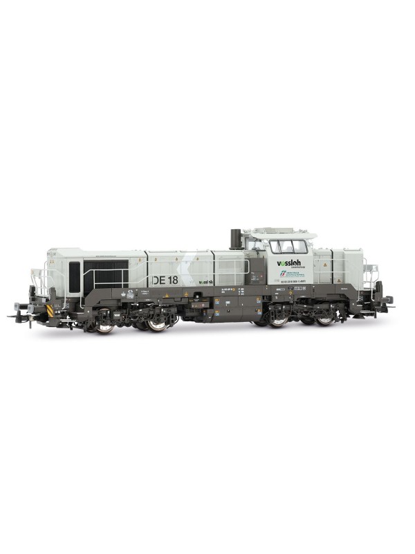 RIVAROSSI HR2969 Scala HO Locomotiva Diesel Vossloh DE 18 livrea grigia epoca VI