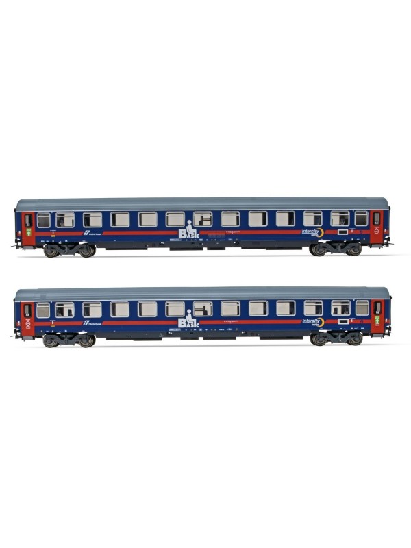 RIVAROSSI HR4357 Scala HO Set 2 carrozze UIC-Z1 livrea Intercity Notte Basic