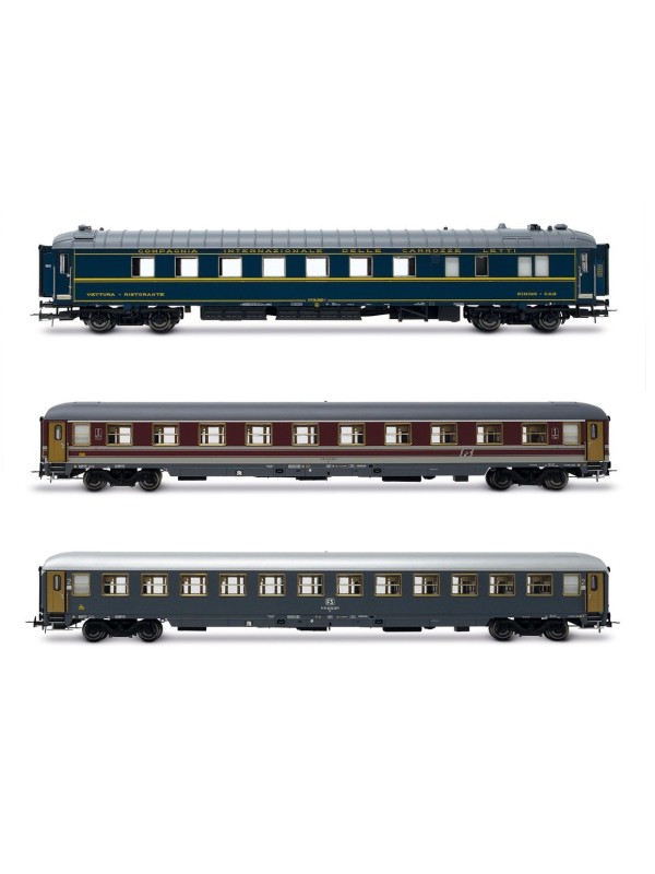 RIVAROSSI HR4361 Scala HO Set 3 carrozze Alpen-Express epoca IVb FS