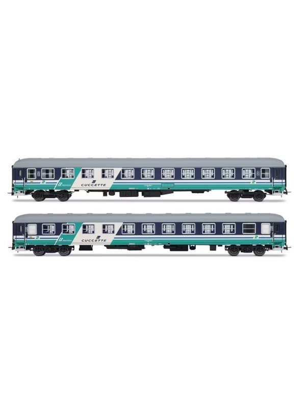 RIVAROSSI HR4376 Scala HO Set 2 carrozze cuccette UIC-X '68 livrea XMPR ep. V FS