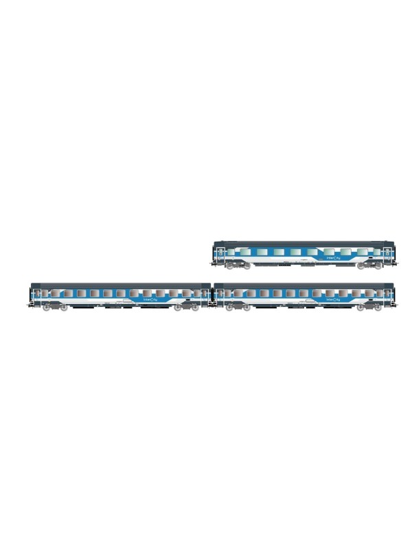 RIVAROSSI HR4407 Scala HO Set tre carrozze nuova livrea Intercity epoca VI - IN ACCONTO