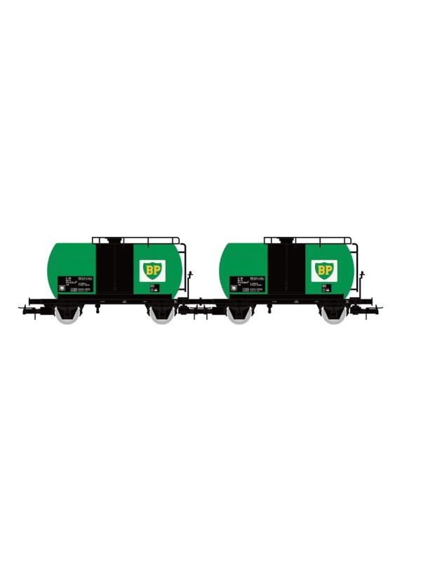 RIVAROSSI HR6567 Scala HO Set di 2 carri cisterna a 2 assi BP epoca IV - IN ACCONTO