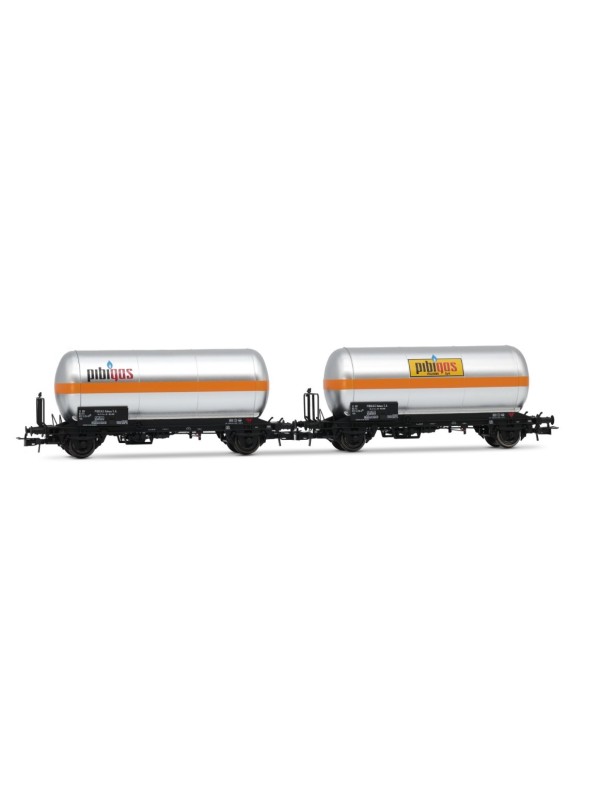 RIVAROSSI HR6621 Scala HO Set di 2 carri cisterna FS a 2 assi per trasporto gas