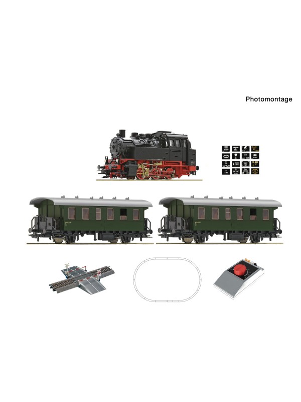 ROCO 5100001 Scala HO Scala HO Start set: Locomotiva a vapore con due carrozze