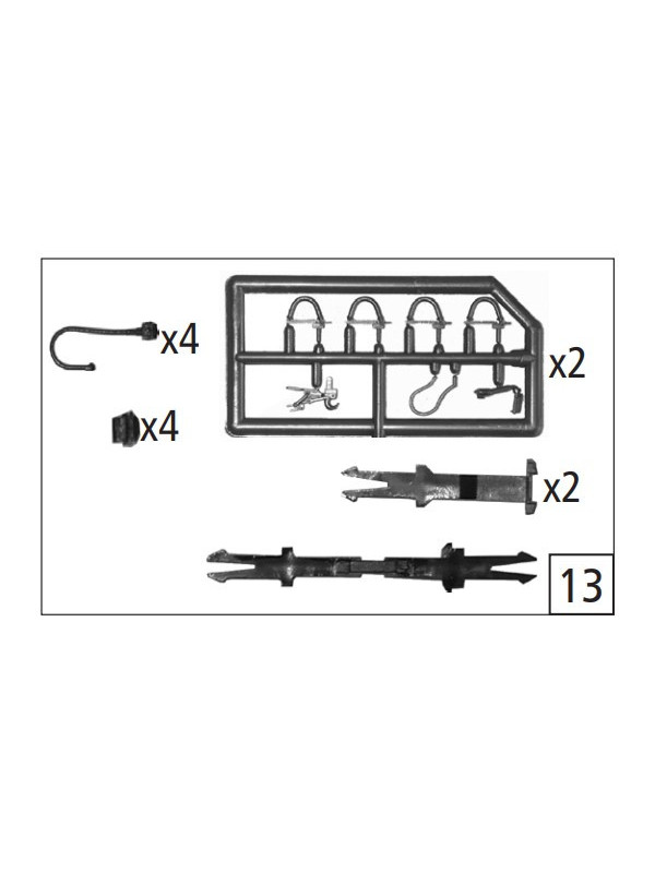 ROCO 94170 Ricambi Scala HO Bustina di aggiuntivi per automotrici 798/998 DB