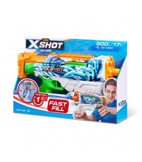 S001-X-SHOT WATER-FAST-FILL SKINS-HYPERLOAD Open Box,Bulk,6pcs,No Inner,STD Color Assortment