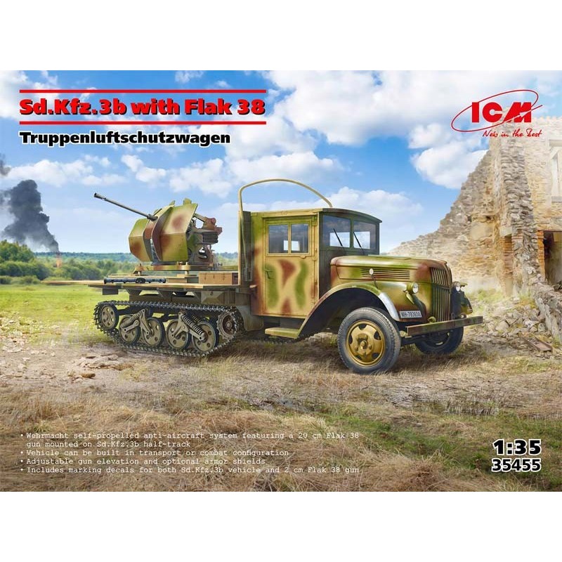 Sd.Kfz.3b con Flak 38. ICM 35455