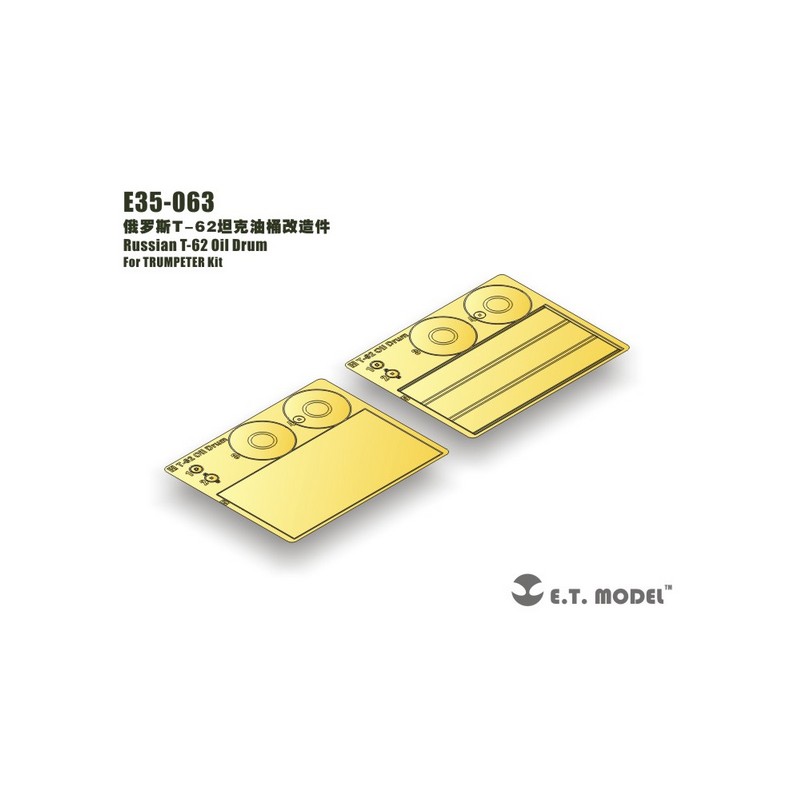 Fotoincisione: carri armati russi T-62. E.T. MODEL E35-063