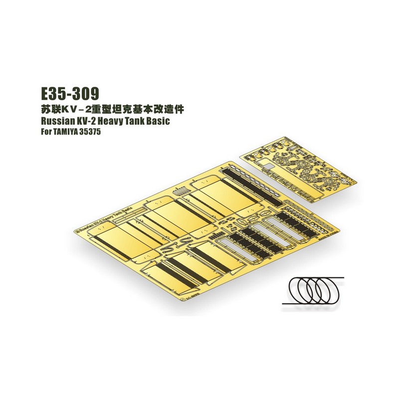 Fotoincisione: Carro armato pesante russo KV-2 - Set base. E.T. MODEL E35-309