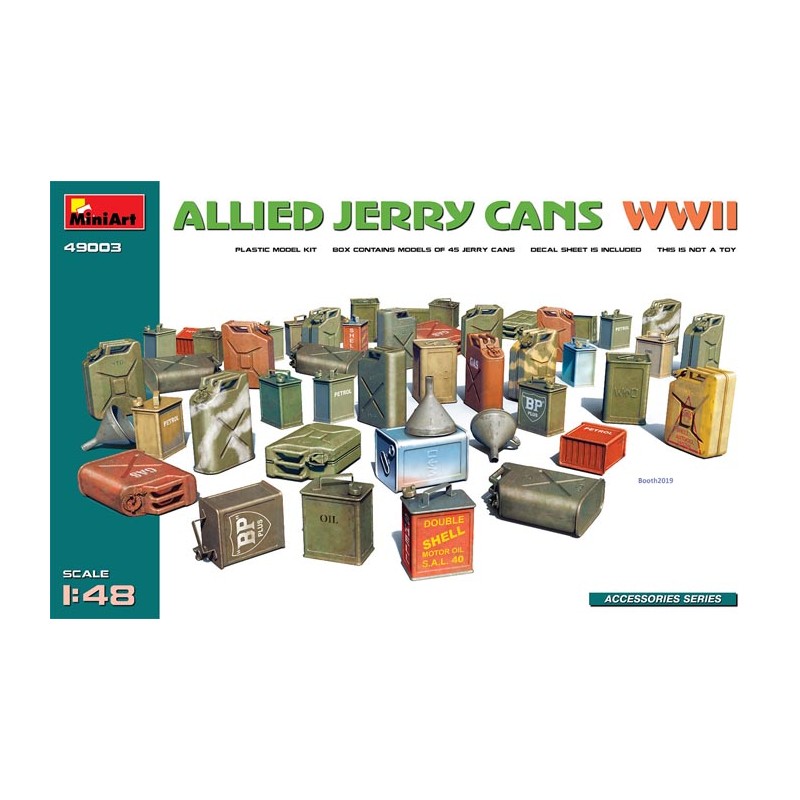 Set di bombole di carburante. Alleati, Seconda Guerra Mondiale. MINIART 49003