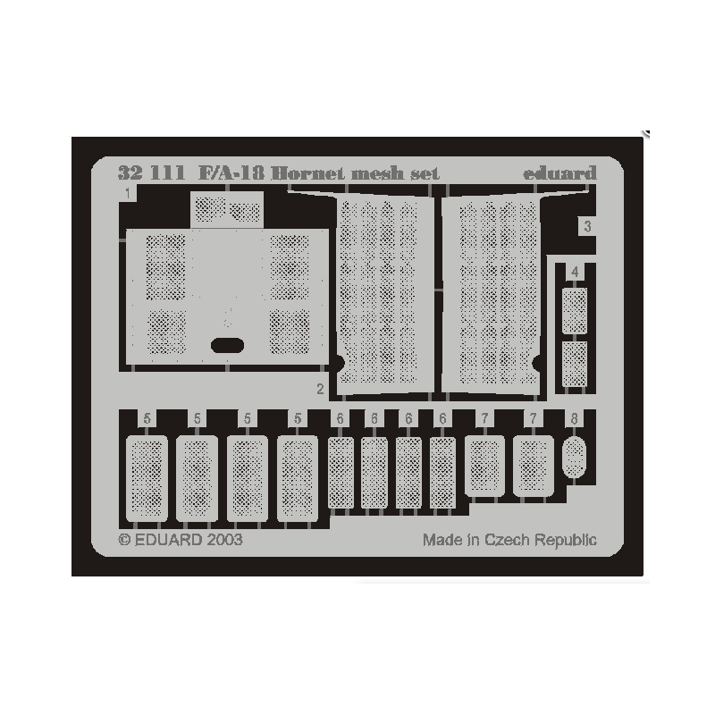 Pellicola fotoincisa: set di maglie F-18. EDUARD 32111