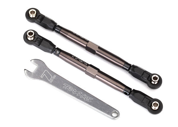 Traxxas Tiranti anteriori in alluminio, nero titanio (x2) UDR 8547A
