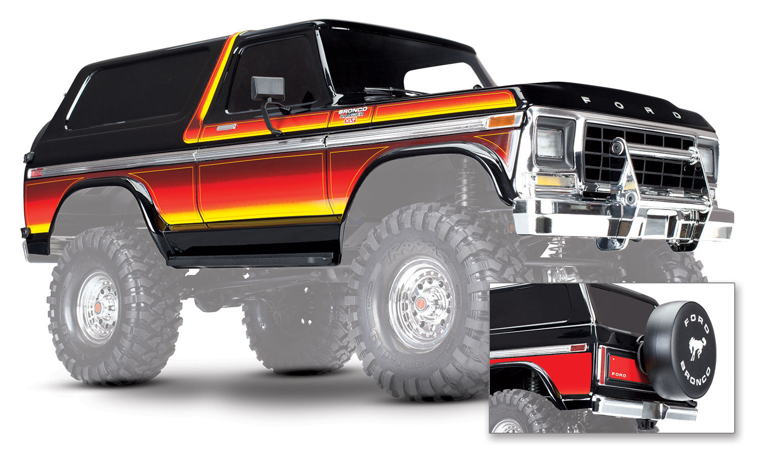 Traxxas Carrozzeria Ford Bronco 1979 Nero 8010X