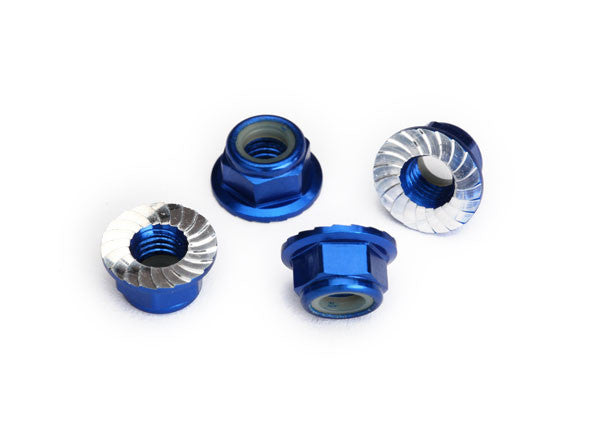 Traxxas Dadi ruota nylstop 5mm Alu Blue (x4) 8447X