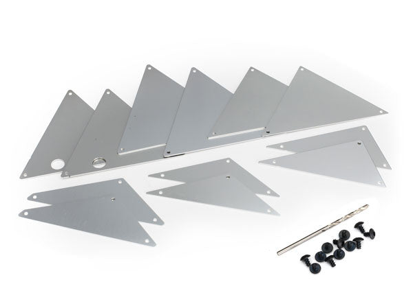 Traxxas Pannelli interni grigio alluminio 8434A