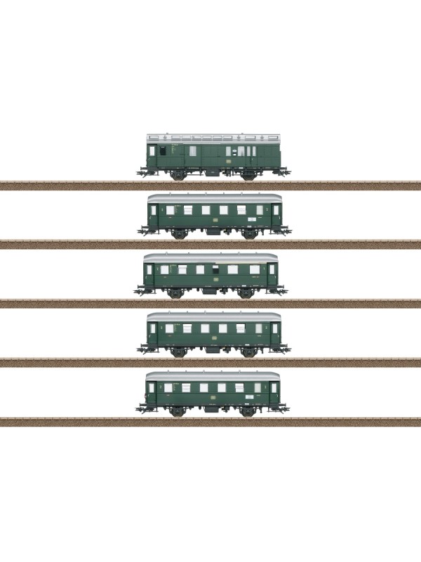 TRIX 23225 Scala HO Set cinque carrozze per treni passeggeri delle DB