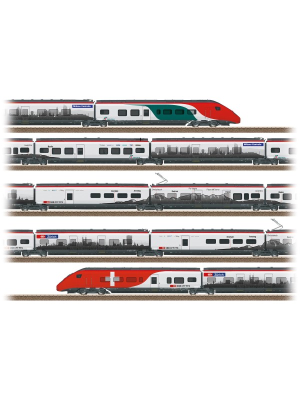 TRIX 25811 Scala HO Treno automotore RABe 501 Giruno (design svizzera/italia)