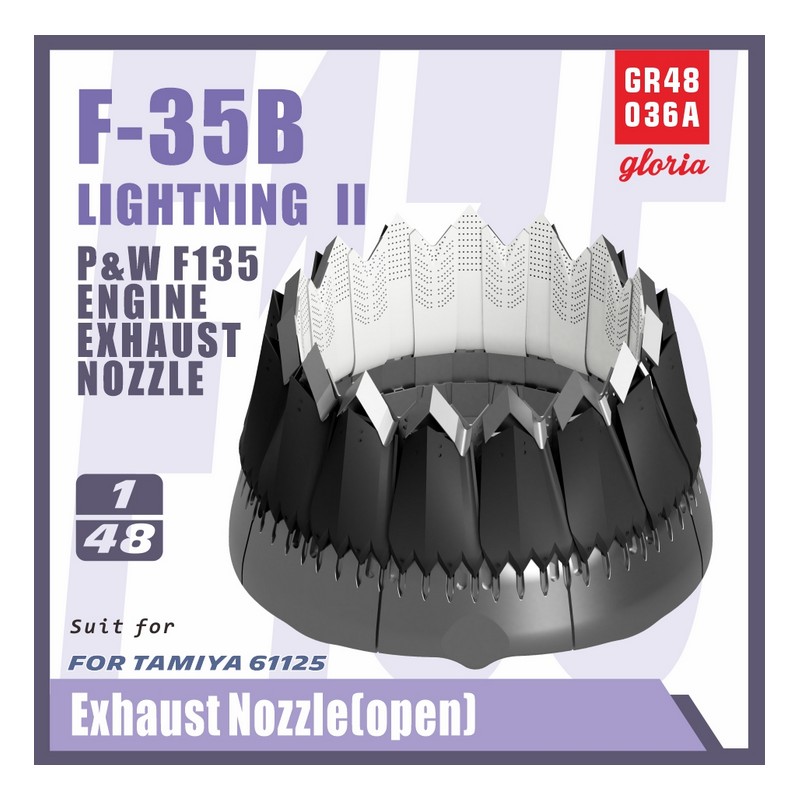 Ugello di scarico motore aperto P & W F-135 TAMIYA. GLORIA MODEL GR48036A