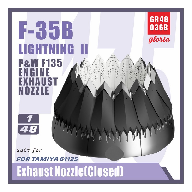 Ugello di scarico motore chiuso P & W F-135 TAMIYA. GLORIA MODEL GR48036B