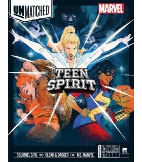 Unmatched: Marvel - Teen Spirit - Gioco di Carte Strategico con Miniature - 2-3 Giocatori - Ms. Marvel, Squirrel Girl & Cloak an