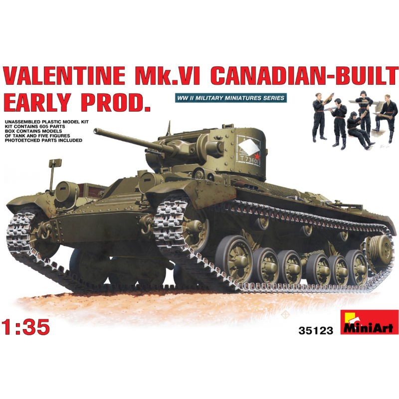 Valentine Mk. VI prima produzione (fabbricazione canadese). MINIART 35123
