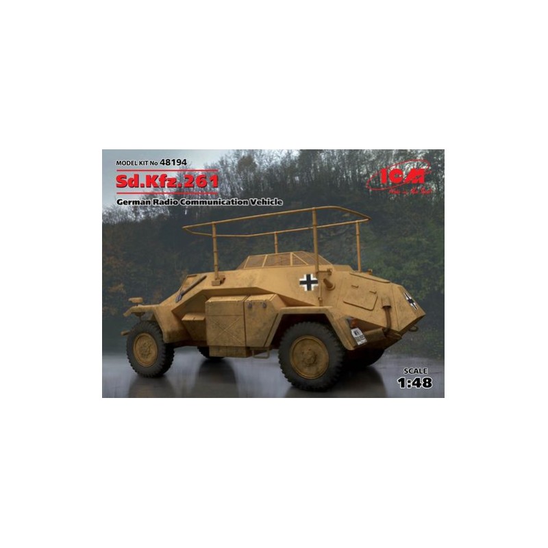 Veicolo di comunicazione radio tedesco Sd.Kfz 261. ICM 48194