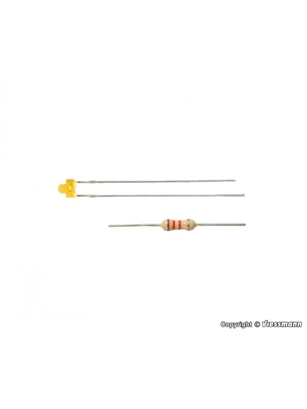 VIESSMANN 3555 LED giallo Ø 1,8 mm incluse resistenze di serie 3 pezzi
