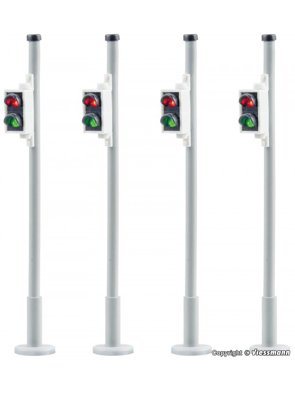 VIESSMANN 5096 Scala HO Semafori pedonali 4 pezzi