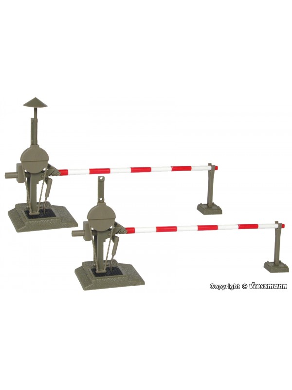 VIESSMANN 5100 Scala HO Passaggio a livello con due barriere ferroviarie (funzionante)automatizza