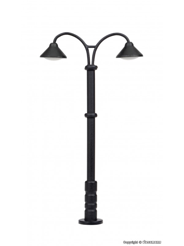 VIESSMANN 6409 Scala N Lampione a due luci (led bianco caldo) alto 41 mm