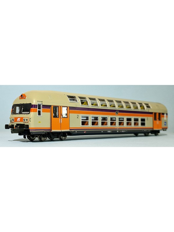VITRAINS 3428 Scala HO Carrozza semipilota a 2 piani FS di 2^ cl. in epoca IV/V