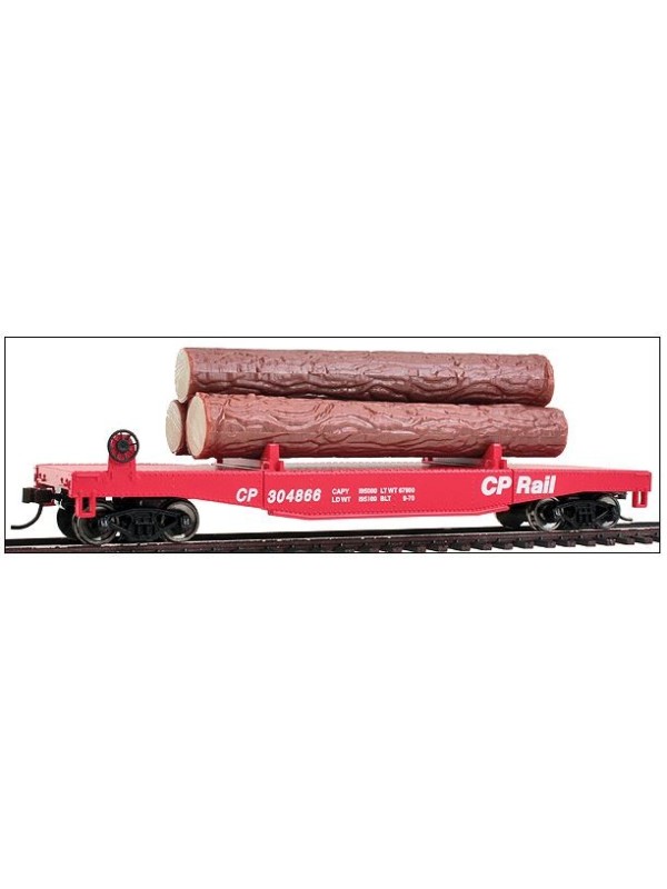 WALTHERS 931-1771 Scala HO Carro pianale con carico tronchi CP rail #304866
