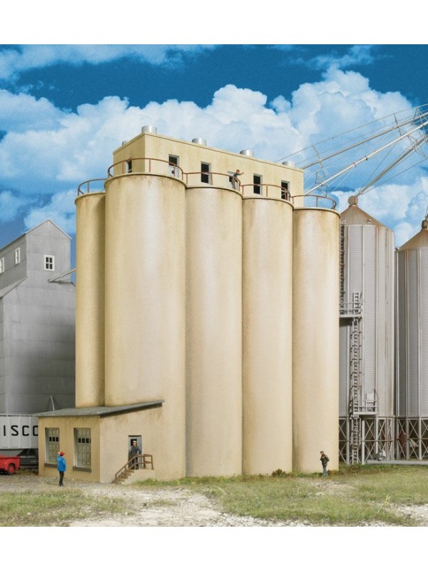 WALTHERS 933-2942 Scala HO Deposito di cereali con ufficio e 8 silos