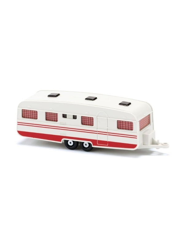 WIKING 009248 Scala HO Caravan a due assi bicolore bianco/rosso