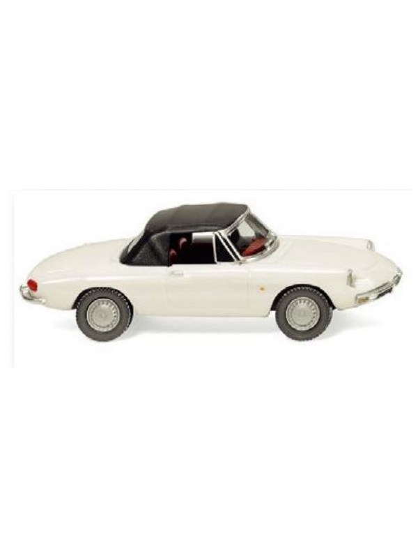 WIKING 020602 Scala HO Alfa Romeo Spider bianca con capote nera