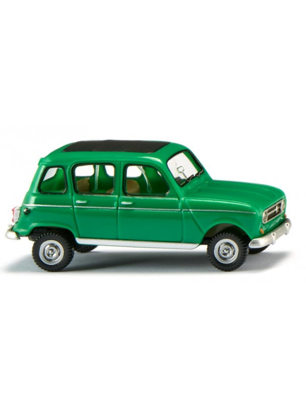 WIKING 022446 Scala HO Renault R4 con tetto pieghevole colore verde 1967-74